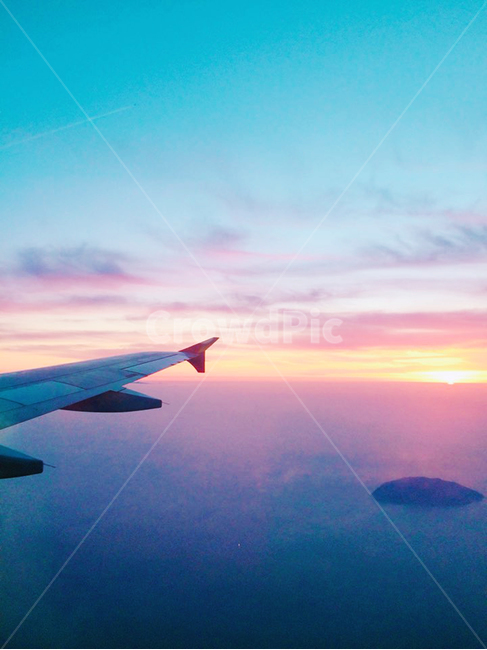 비행기,하늘,구름,노을,하늘위,여행,휴가,traveling,vacation,trip,교통,교통수단,traffic,transportation