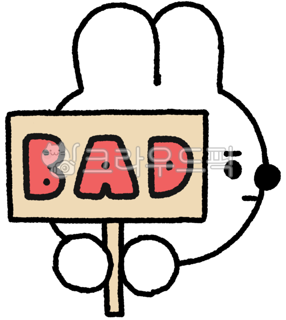 Rabbit character,negative expression,bad sign,cute animal,emotional expression,flat illustration,feeling of rejection,cute character,hand-drawn style,white rabbit,sign character,cute expression,emotional character,emotional icon,animal illus