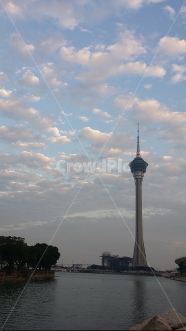 마카오타워,macau,tower,전망대,깃털구름,하늘,sky,명소,sight,spot