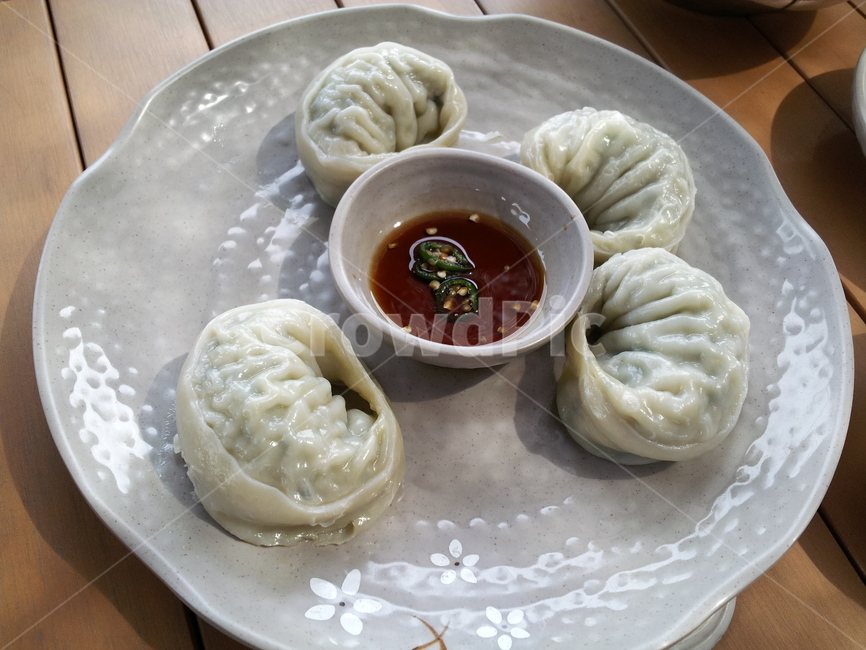 만두,접시,음식,간장,왕만두,식사,분식