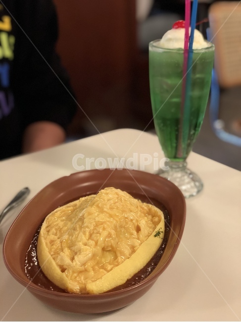 오무라이스,japanesefood,일본음식,메론,메론소다,food,일식,크림,크림소다,계란,계란요리,eggfood