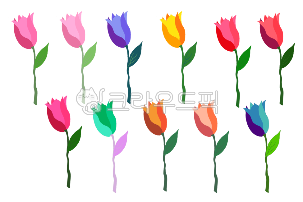 튤립,꽃,식물,꽃일러스트,봄,다꾸,다이어리,스티커,png,flower,plant,spring,tulip,일러스트,그림,손그림