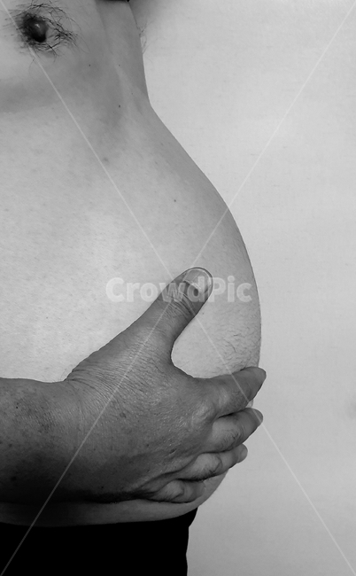 똥배,내장지방,중년,인간,사람,흑백,모노톤,monochrome,black and white