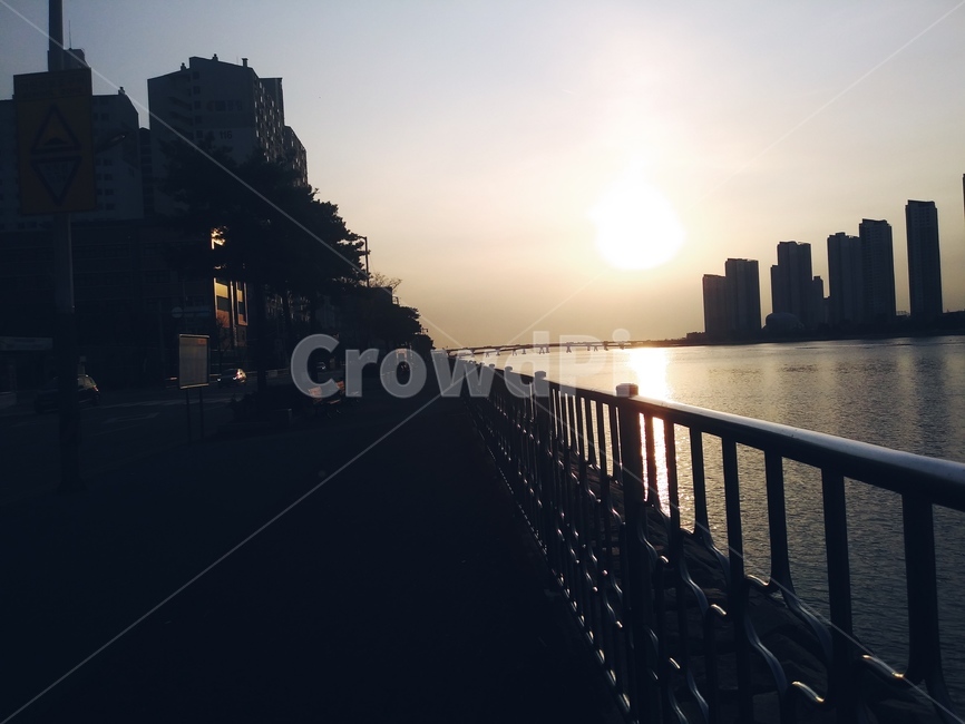 난간,railing,바다,아파트,빛