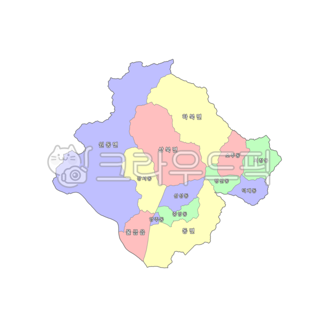 경상남도,경상도,경남,영남,양산시,양산,대한민국,우리나라,한국,행정구역,도,시,군,읍,면,동,지도,행정구역지도,4색지도,파란색,노란색,빨간색,초록색,map