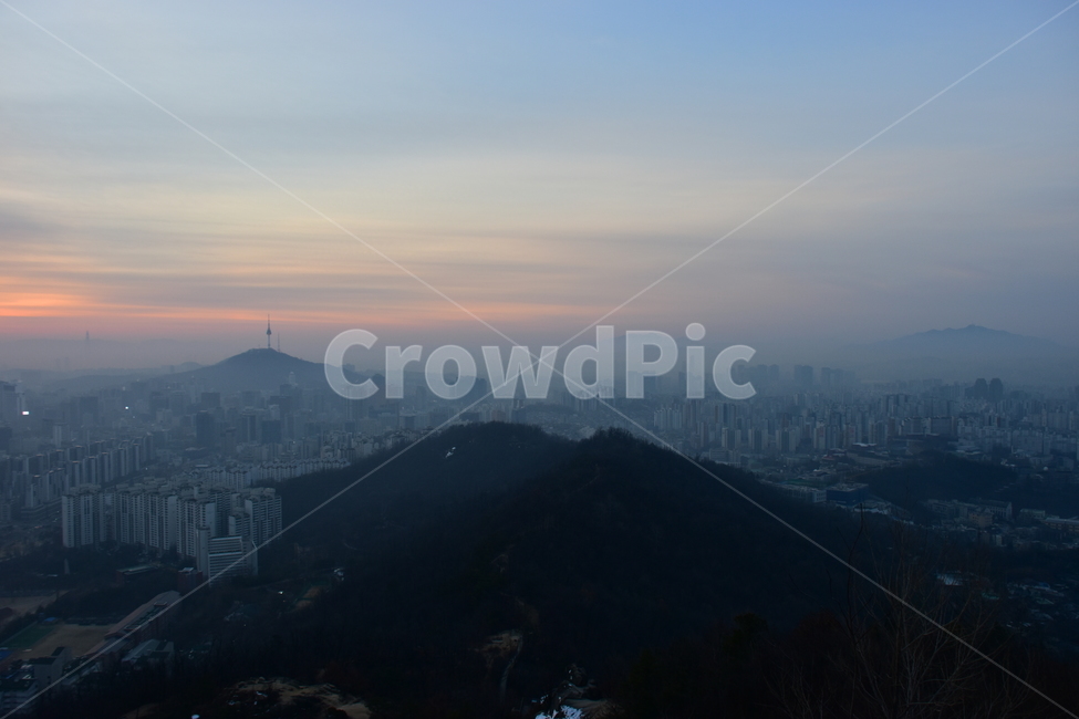 안산,일출,해맞이,해돋이,서울,아침,도시,도심지,풍경,미세먼지,겨울,도시,풍경,city,landscape