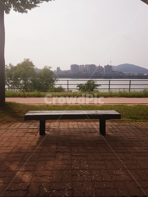 벤치,한강,흐린날,평화,쓸쓸함,자연,풍경,nature,landscape,bench
