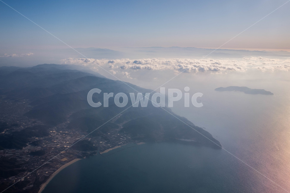 항공사진,구름,바다,육지,섬,자연,풍경,nature,landscape,outdoors,옥외,경치,scenery,land,땅,aerial view,조감도