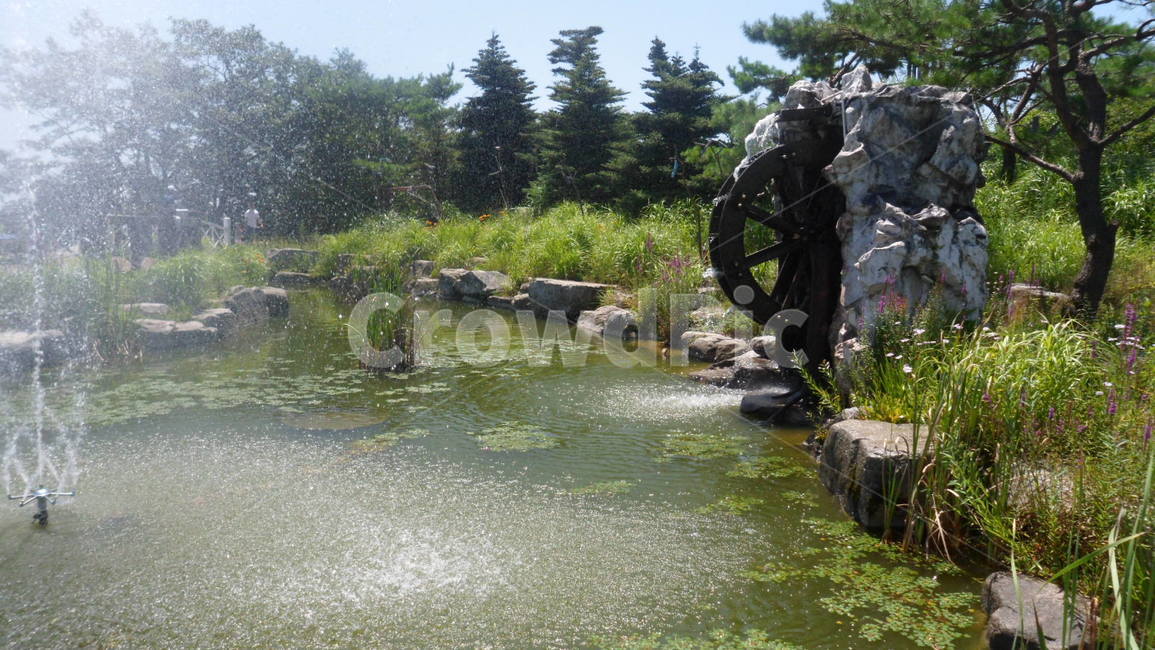 물레방아,호수,물,연꽃,자연,풍경,나무,분수,봄,가을,자연,풍경,nature,landscape,wheel,바퀴,machine,기계,water,outdoors,옥외