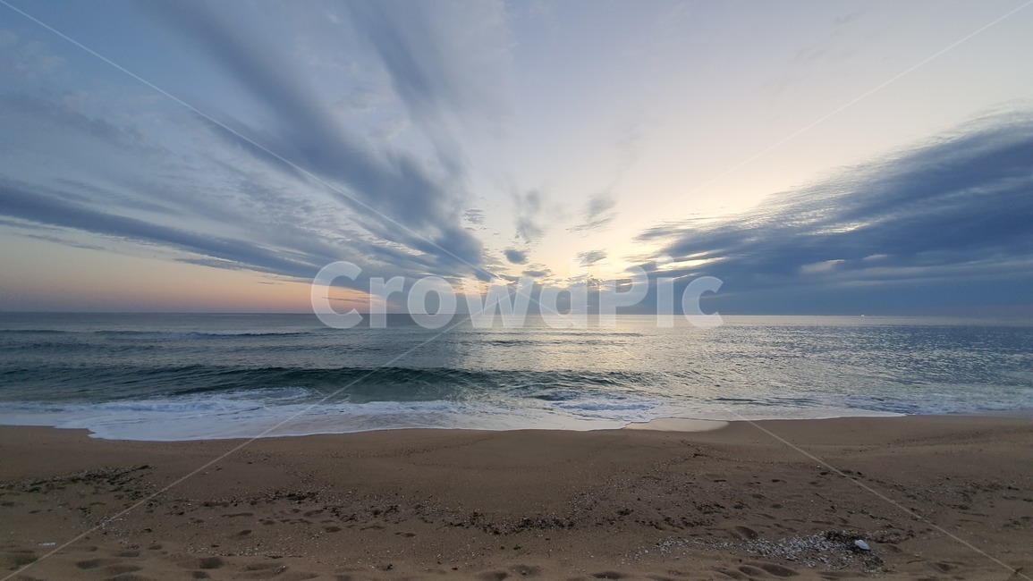 해안선,일출,바다,모래,해수욕장,태양,빛,구름,해변,바다,beach,sea