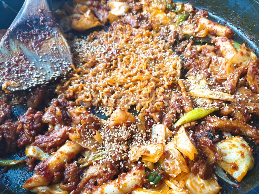치킨,라면,면,야채,찜닭