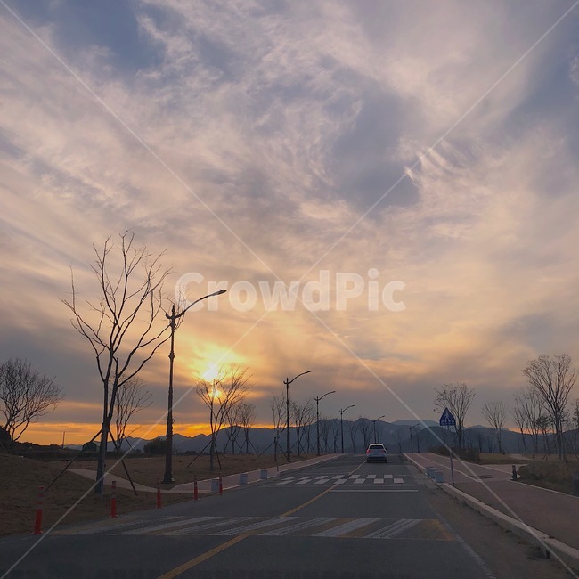 풍경,감성,자연,노을,하늘,구름,자연,풍경,nature,landscape,road,도로,asphalt,아스팔트,outdoors,옥외