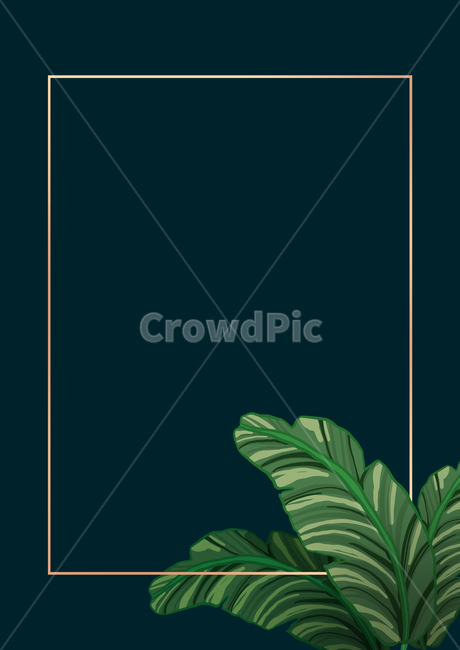 식물,열대식물,프레임,식물일러스트,타이틀프레임,타이틀,illustration,틀,graphic,nature,frame,title,초대장,청첩장,초록,브로슈어,잎사귀,잎,자연,보태니컬,botanical,금테두리,브로셔