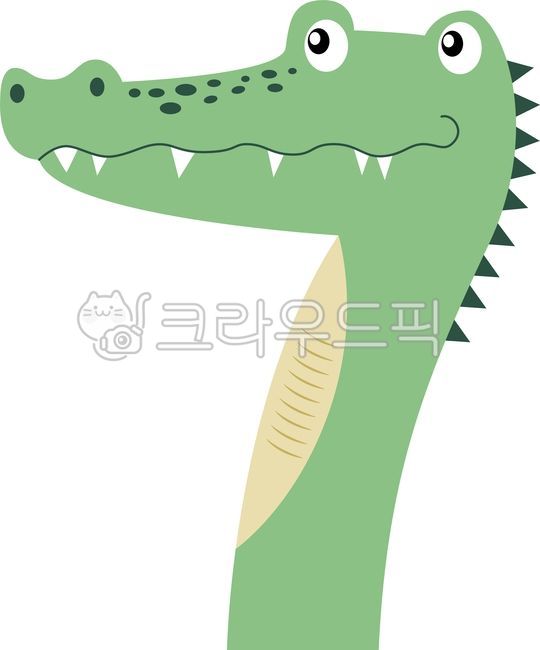 악어, 캐릭터, 칠, 7, 숫자7, 사진,이미지,일러스트,캘리그라피 - heyeon08작가