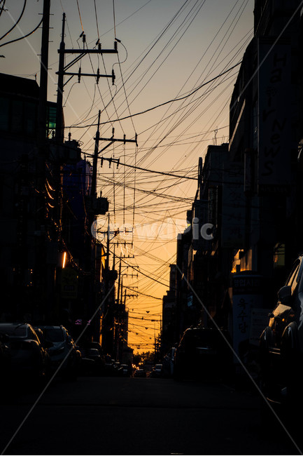 익산,동네,노을,자연,풍경,골목길,alley,실루엣,그림자,silhouette,shadow