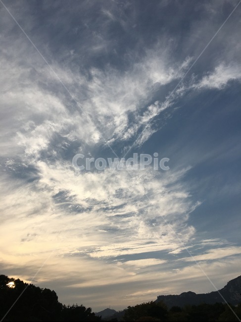노을,하늘,구름,풍경,배경