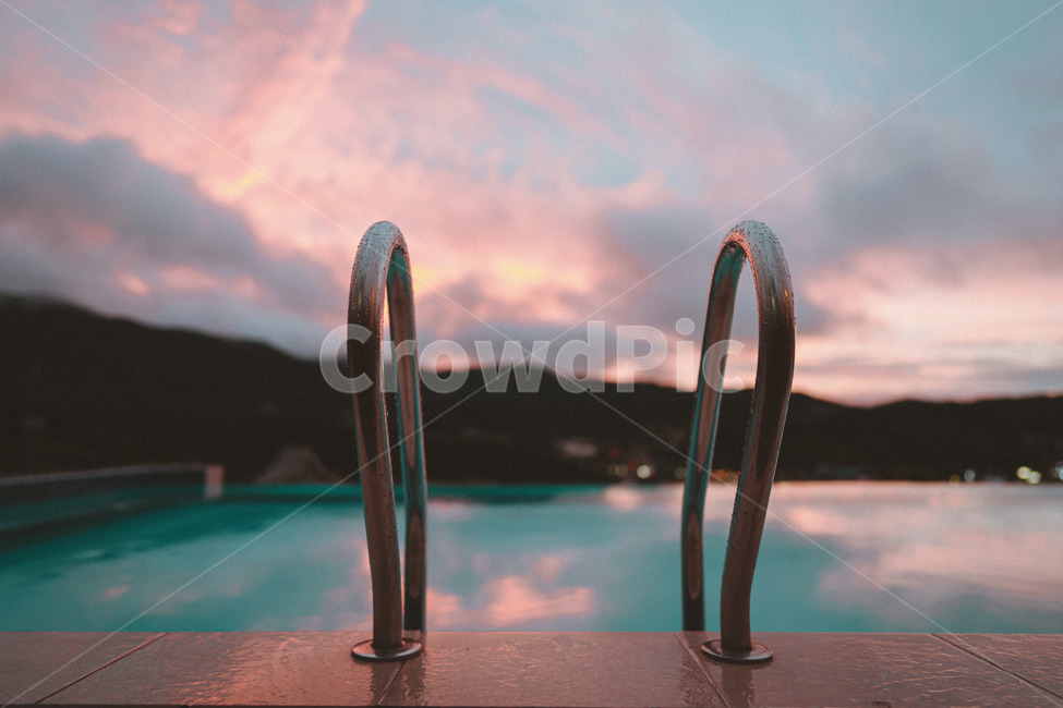 팬션,수영장,방학,여행,노을,여유,감성