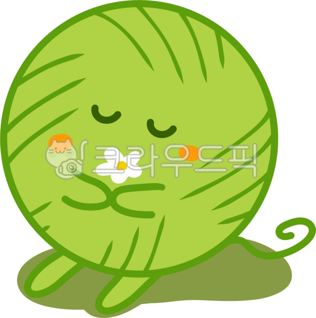 Knitting yarn,skein,green,flower,comfort,relaxed expression,calmness,ball of yarn,circular shape,natural feel,tranquility,soft colors,serenity,emotional expression,pastel tones,calm expression,holding flowers,rest,sense of stability,rou