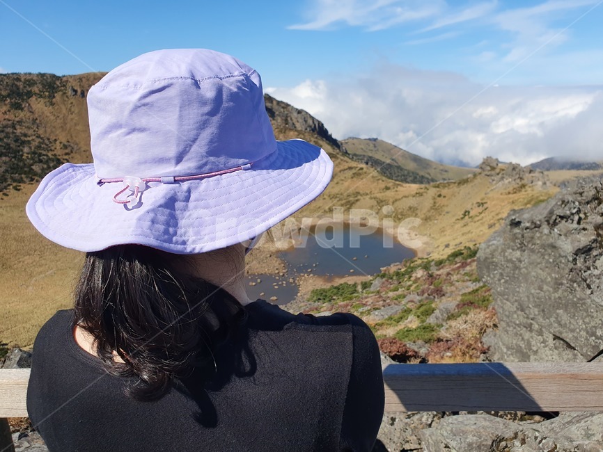 제주,제주도,jeju,한라산,산,하늘,맑은하늘,뒷모습,백록담