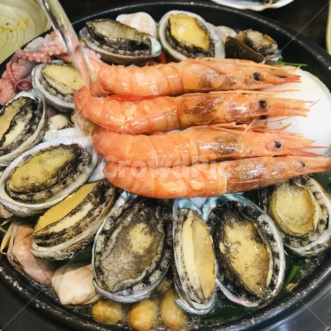 해물탕,새우,전복,건강한,낙지