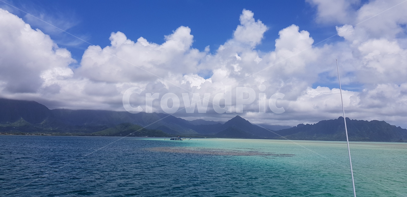 바다,하늘,구름,파랑,해변,하와이,와이키키,waikikibeach,호놀룰루,hawaii,파도,해외