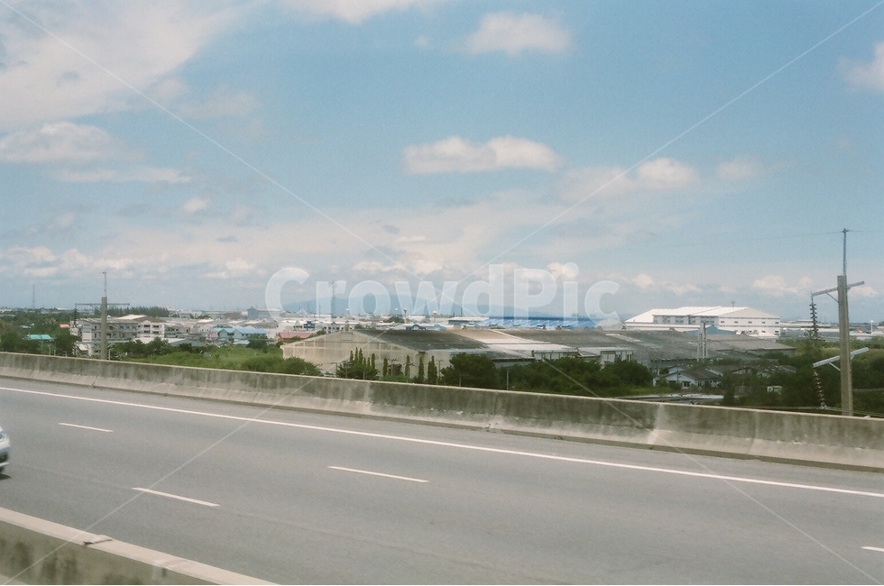 도로,고속도로,풍경,필름,필름사진,필름카메라,하늘,구름,시골,마을,풍경,landscape,country,rural,town,교통,교통수단,traffic,transportation