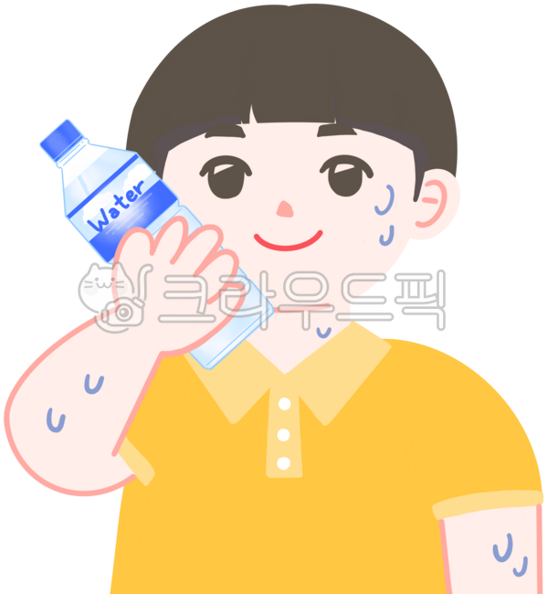 땀흘리는사람,시원한물,더위식히는사람,여름,건강관리,사람,더위,폭염,땀