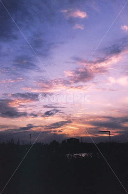 노을,구름,저녁,빌딩,전경,풍경,건물,cloud,그림자,shadow,building,landscape,twilight,석양,sunset