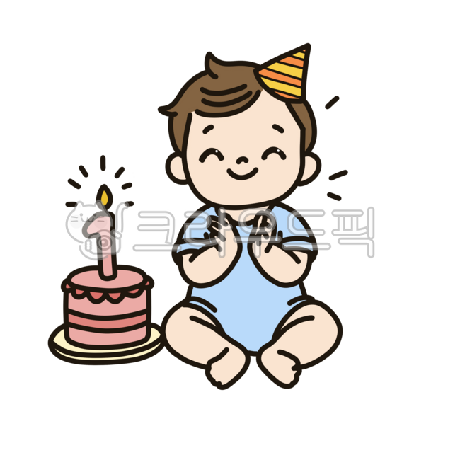Baby birthday,first birthday,birthday cake,happy baby,celebration,cartoon illustration,cute baby,anniversary,party hat,birthday candle,lovely moment,fun event,commemorative photo,happy birthday