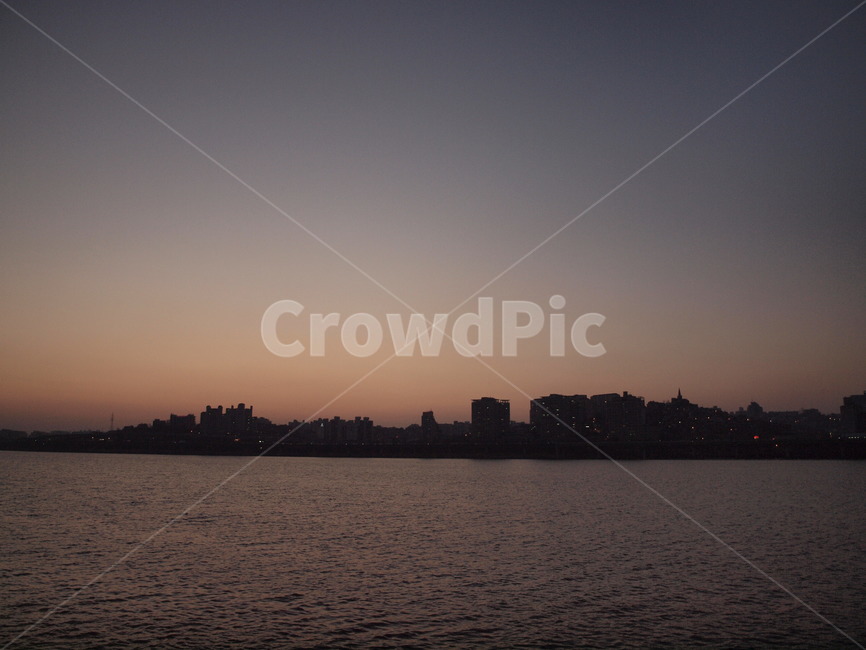한강,서울,노을,하늘,일몰,outdoors,붉은하늘,sunset