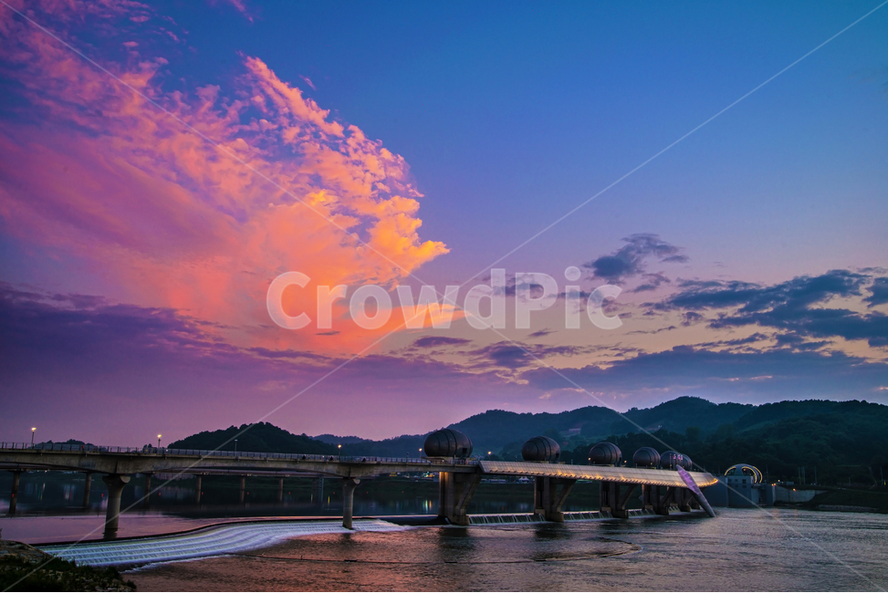 이포보,경기도,여주,댐,남한강,강,nature,자연,water,outdoors,옥외,river,bridge,building,낙조,일몰