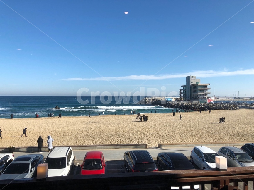 강릉,바다,달,해변,카페거리,해변가,바닷가,sea,beach,Gangneung,gangneung