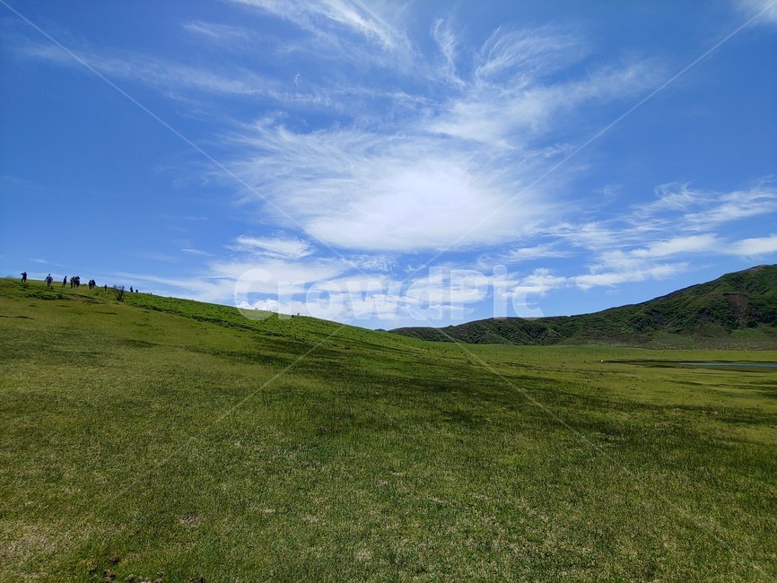초원,들판,하늘,파랑,구름,자연,풍경,nature,landscape,outdoors,옥외,field,들,grassland,목초지,hill,언덕
