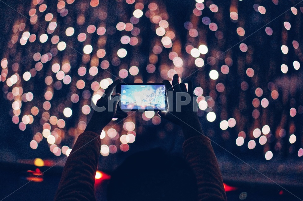 night view,bokeh,fire,Fireworks,picture