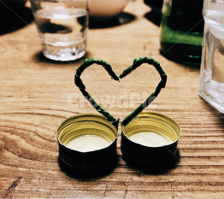 술,병뚜껑,하트,뚜껑,소주뚜껑