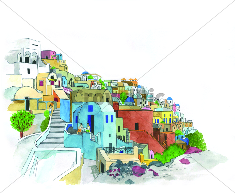 손그림,물감그림,handdrawing,watercolor,그리스,greece