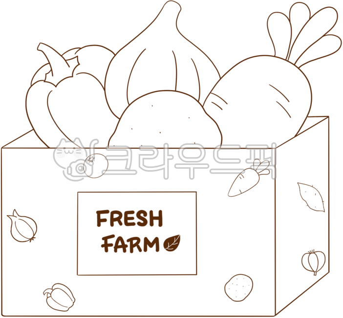 Fresh vegetables,fresh vegetables,vegetables,vegetables,a box of vegetables,a box of vegetables line drawing,vegetable line drawing,shopping,supermarket,delivery,market,cooking ingredients,vegan,ingredients,carrots,garlic,vegetable deliver