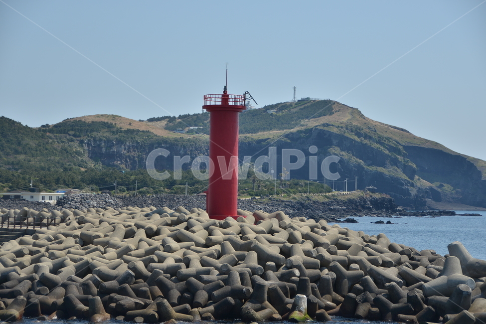 등대,우도,제주,방파제,붉은색,등대,lighthouse