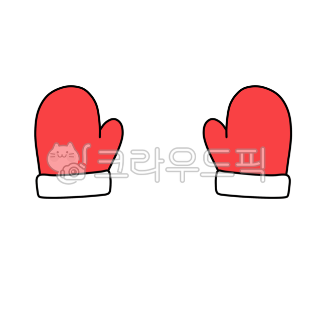 장갑,글러브,산타장갑,털장갑,겨울,벙어리장갑,손모아장갑,일러스트