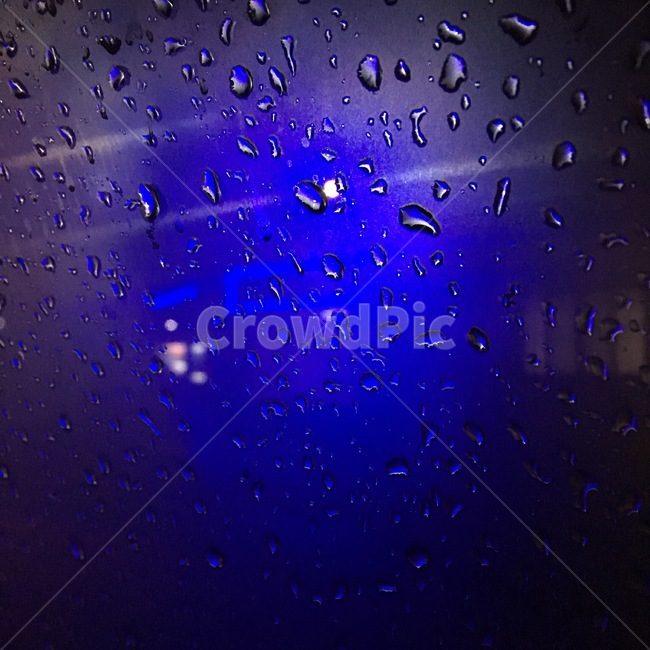물방울,레온사인,창문,파란불빛,비오는날,비,비오는날,rain,rainy