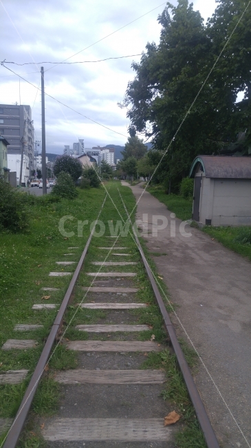 일본,철도,오타루,풍경,과거,도시,풍경,city,landscape,교통,교통수단,traffic,transportation,rail,레일,train track,기찻길,railway,staircase,계단
