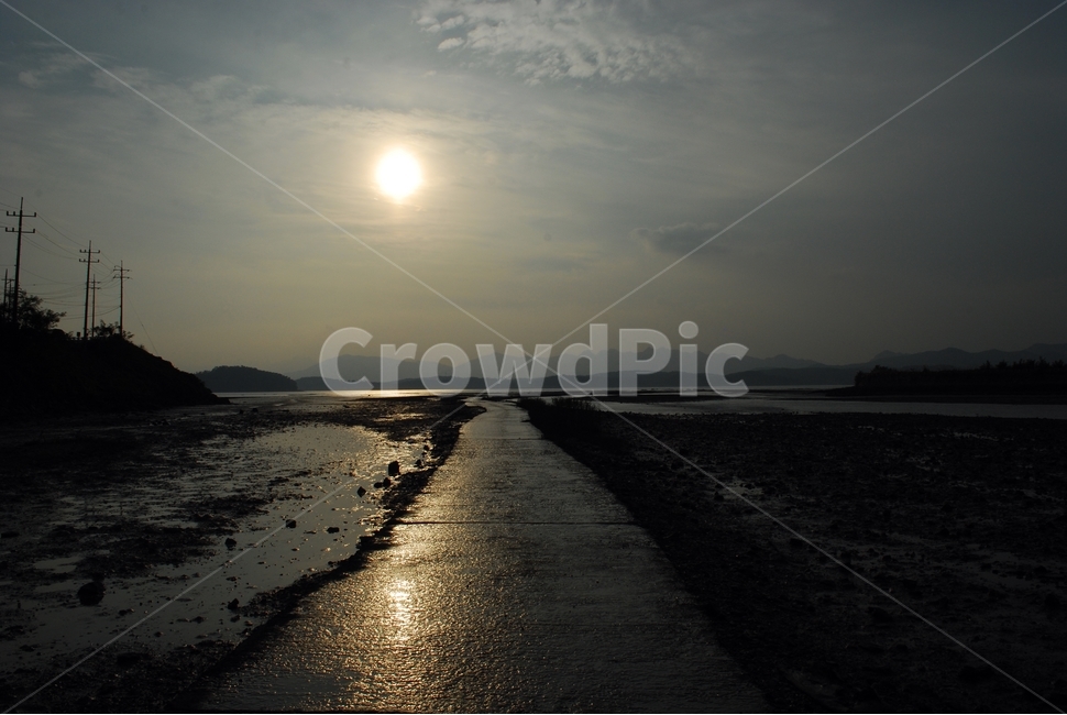 바다,바닷길,노누길,석양,저녁,탐진강,해변가,작업장,자연,풍경,nature,landscape,flare,플레어,light,빛