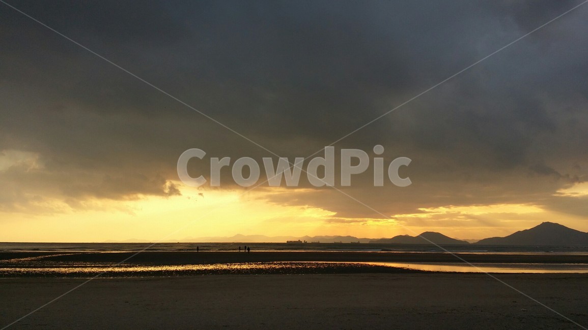 다대포,해수욕장,노을,일몰,바다,겨울,자연,nature,sunset,부산,busan,beach,갯벌,해변