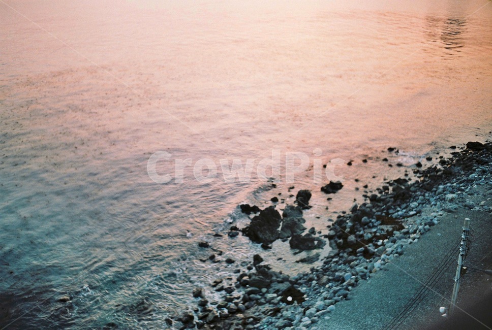 자연,바다,해질녘,자갈,파도,자연,풍경,nature,landscape