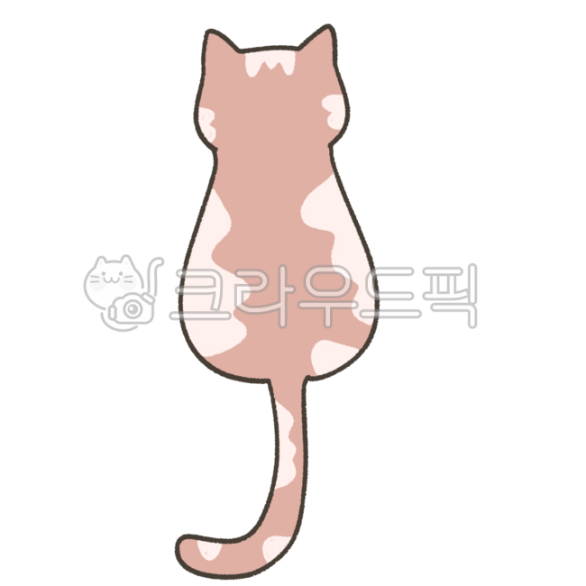 고양이뒷모습,핑크고양이,분홍고양이,고양이스티커,고양이일러스트,다꾸,다이어리꾸미기,고양이,귀여운고양이,동물,동물그림