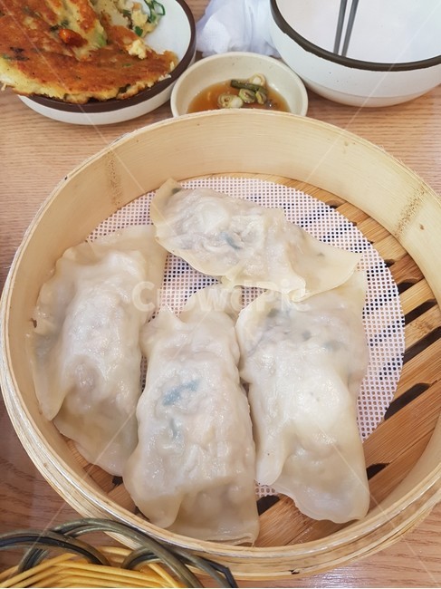 food,음식,찐만두,만두,간장,녹두전