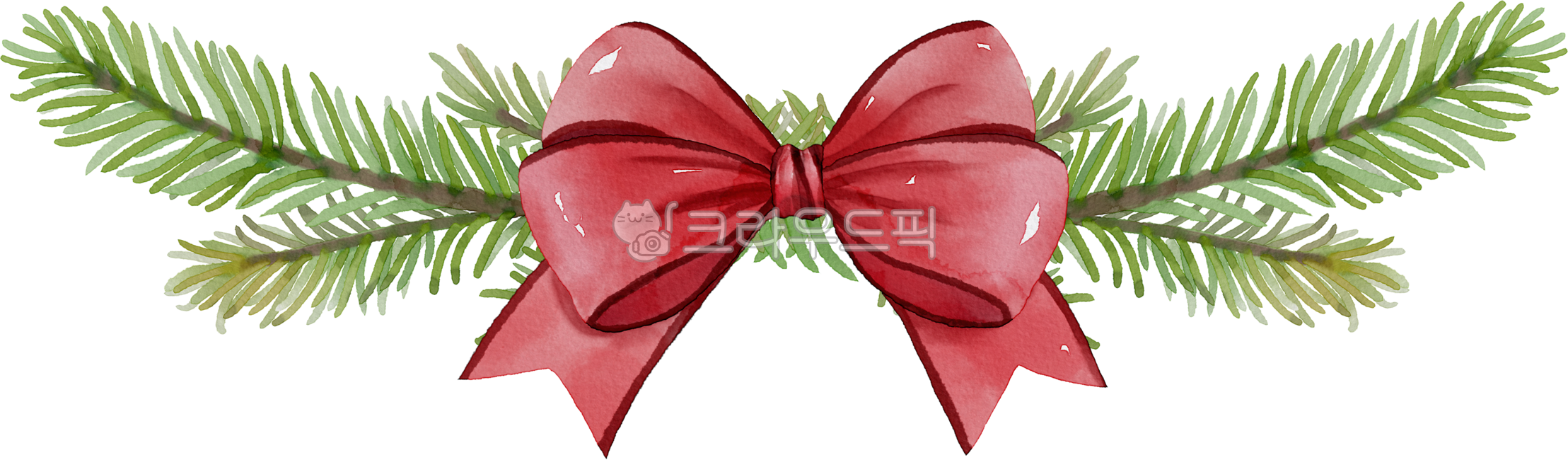 크리스마스,크리스마스일러스트,겨울,일러스트,수채화,그림,다꾸,다이어리꾸미기,손그림,그래픽,디자인소스,요소,graphic,illustration,watercolor,drawing,painting,리본,장식,솔잎,잎사귀