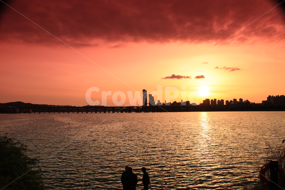 한강,낚시,일몰,낙조,노을,hanliver,fishing,sunset
