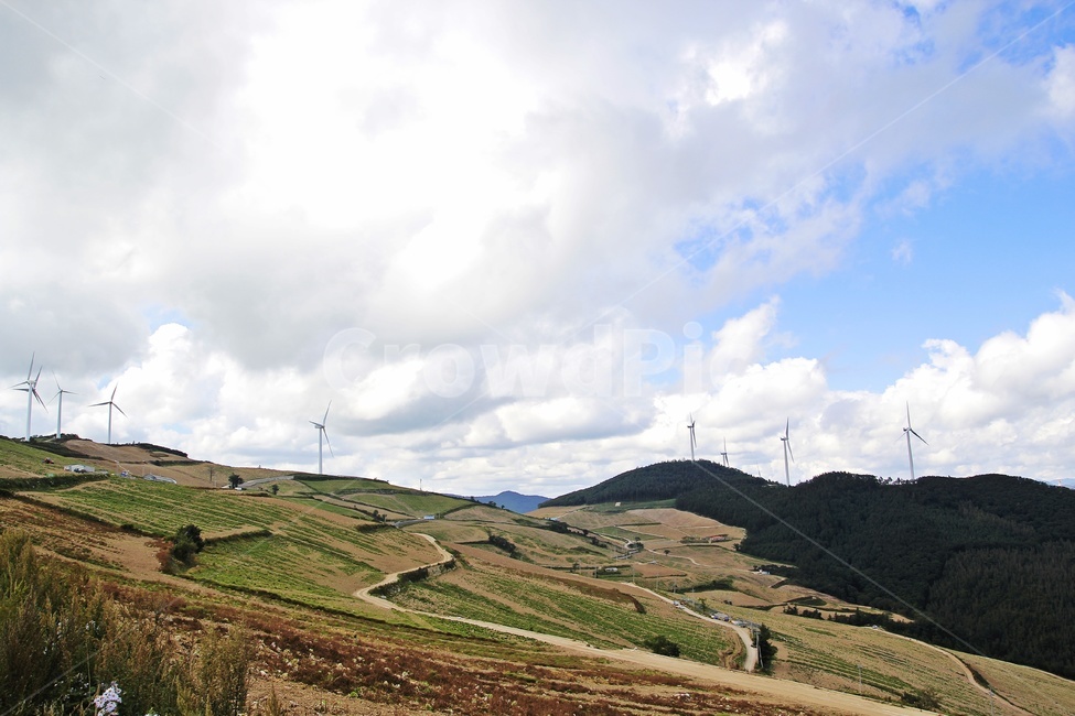 풍차,하늘,구름,풍경,windmill,sky,cloud,landscape,산,mountain,자연,풍경,nature,landscape,한국자연풍경,한국자연경관,korea nature landscape,outdoors,옥외