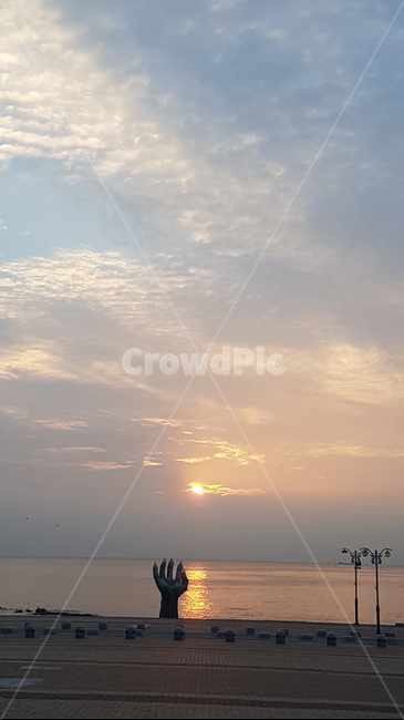 새벽,해,구름,바다,일조,황금빛,조각상,자연,풍경,nature,landscape,flare,플레어,light,빛,outdoors,옥외,sunlight,햇빛
